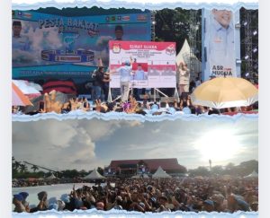 Simulasi Pencoblosan Tarik Antusias Ribuan Pendukung di Kampanye ASR-Hugua Kolaka